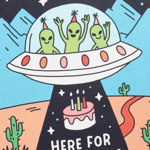 Hallmark Birthday Card for Kids with Light and Sound (Aliens, Here for the Cake) in Saudi Arabia
