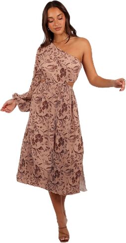 Petal & Pup Women's Wren One Shoulder Midi Dress in Saudi Arabia