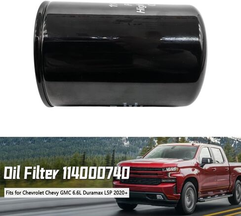 114000740 Oil Filter Compatible with 2020+ Chevrolet GMC 6.6L Duramax L5P in Kuwait