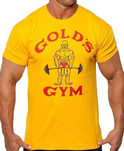 تي شيرت Gold's Gym الكلاسيكي - مرخص رسميًا - BT-2 (XXL، ذهبي) in Kuwait