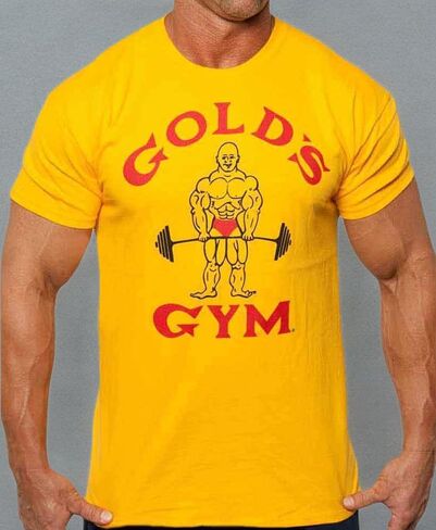 تي شيرت Gold's Gym الكلاسيكي - مرخص رسميًا - BT-2 (XXL، ذهبي) in Kuwait