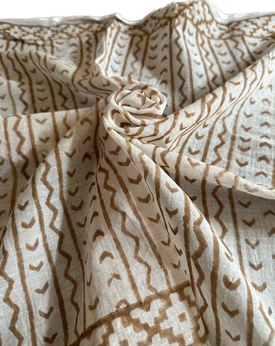 Trendy Handcrafted Cotton Scarf - Unique Bandana with Block Print Design 100% Cotton Hand Block Print Bandana Scarf Neck band head band Handmade,block Print, Natural Colours,Block Print,Organic Colo in Saudi Arabia