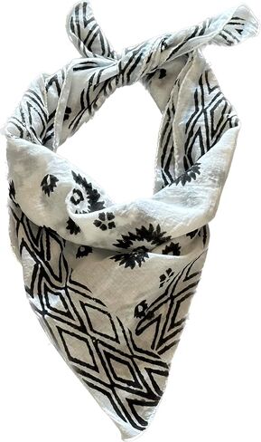 Trendy Handcrafted Cotton Scarf - Unique Bandana with Block Print Design 100% Cotton Hand Block Print Bandana Scarf Neck band head band Handmade,block Print, Natural Colours,Block Print,Organic Colo in Saudi Arabia