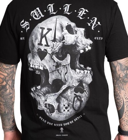 تي شيرت Sullen للرجال Monarchy Stacked Deck Capsule Tattoo Lifestyle Graphic Premium بأكمام قصيرة in Saudi Arabia