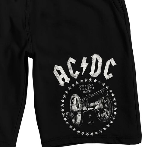 ACDC Logo on Black Adult Lounge Short in Saudi Arabia