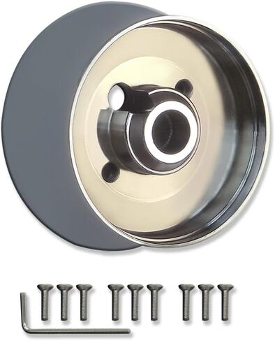 9 Holes Steering Wheel Column Adapter Hub For GM 1967-1994 Chrome Aluminum with Bolts in Kuwait