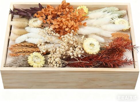 مجموعة الزهور المجففة DIY، الزهور المجففة السائبة، ديكور الخريف، مجموعة باقة DIY، إكليل معلق للباب، ديكورات سطح المكتب زهور مجففة صغيرة (برتقالية) in Kuwait