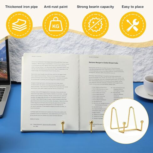 12 قطعة حامل لوحة ذهبية مقاس 3 بوصة، حامل لوحة زخرفية إطار صورة معدني لسطح الطاولة لإطارات الصور والصور والكتب واللوحات in Kuwait