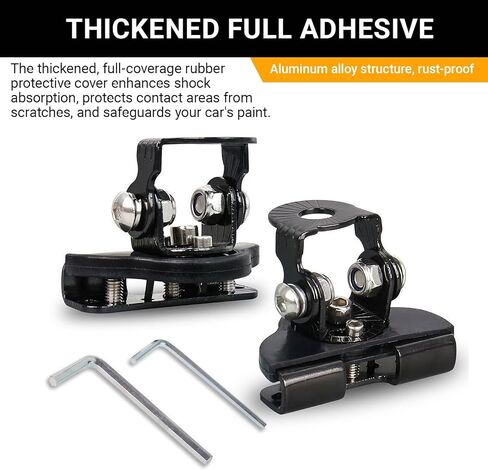 2PCS Led Hood Mounts, Adjustable Hood Led Work Light Mount Bracket, Stainless Steel Hood Clamp Lights Mounts Off Road Accessories, Ditch Light Brackets for Off Road Truck (Black) in Kuwait