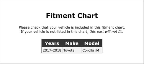 Rear Windshield Wiper Blade Compatible With Toyota Corolla iM 2017 2018 PC-1052810 in Saudi Arabia