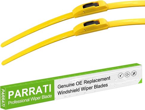 جودة OEM 22 بوصة + 22 بوصة شفرات ممسحة الزجاج الأمامي باللون الأصفر من PARRATI Premium لجميع المواسم (مجموعة من 2) in Kuwait