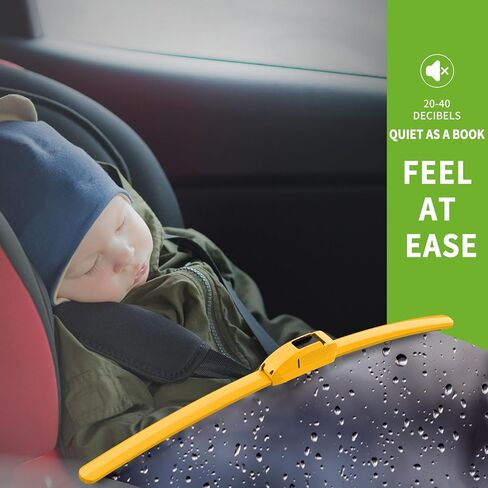 جودة OEM 22 بوصة + 22 بوصة شفرات ممسحة الزجاج الأمامي باللون الأصفر من PARRATI Premium لجميع المواسم (مجموعة من 2) in Kuwait