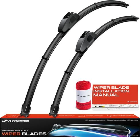 A-Premium 28" + 20" Windshield Wiper Blades Compatible with Toyota Sienna 2011-2020 - Hook Arm Connector, with Wear Indicator & Towel, Left and Right (Pack of 2) in Saudi Arabia
