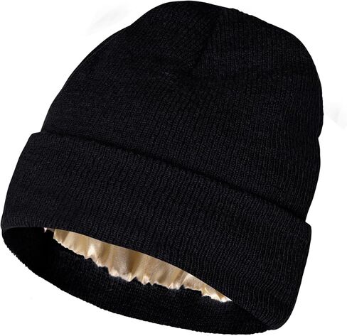 Beanie for Men Women Knitted Beanie Hats Winter Warm Hat Unisex Warm Cuffed Hat for Cold Weather Christmas (Black) in Saudi Arabia