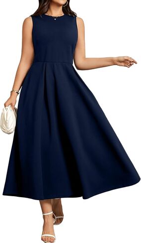 RWJ Plus Size Dresses for Women Summer 2026 Elegant Classy Sleeveless A Line Formal Wedding Guest Cocktail Dress Pocket in Saudi Arabia