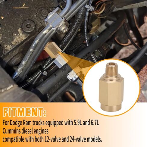 Motoparty لـ GlowShift أداة ضغط الوقود لـ 12 صمام 24 صمام 5.9L 6.7L دودج رام 2500 3500 الكمون ديزل 1/8-27 منفذ مستشعر NPT in Saudi Arabia