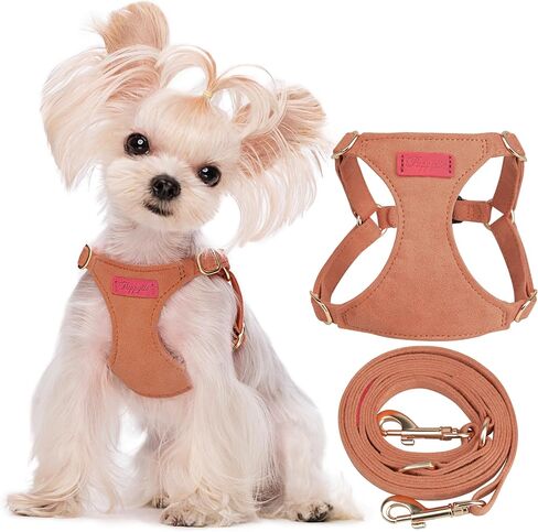 Puppytie No Pull XXS Puppy Harness with Multifunction Dog Leash,Soft Adjustable No Choke Escape Proof Pet Harness Vest,Light Purple,XXS in Kuwait