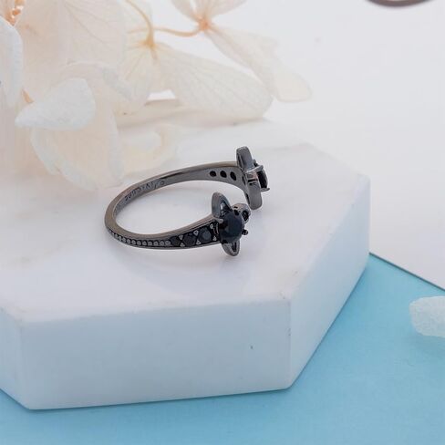 ZHAOZHAO Open Ring of Saturn for Women - Colorful Shining Zircon Saturn Rings in Saudi Arabia