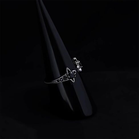 ZHAOZHAO Open Ring of Saturn for Women - Colorful Shining Zircon Saturn Rings in Saudi Arabia