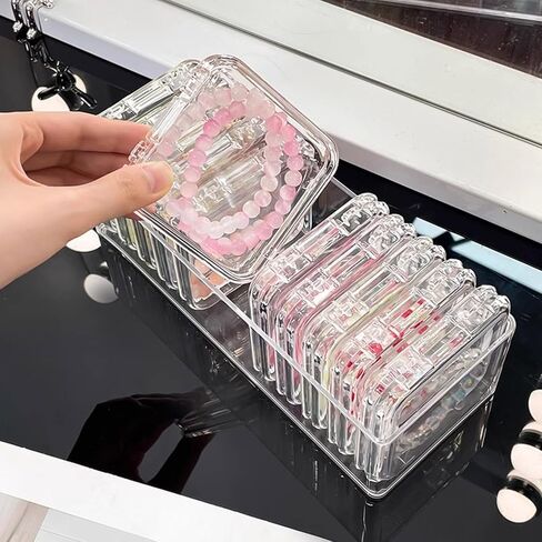 Bracelet Storage Box Clear Acrylic Bracelet Storage Box Convenient Jewelry Display Stand Holder Bangle Container for Multiple Bracelets in Kuwait