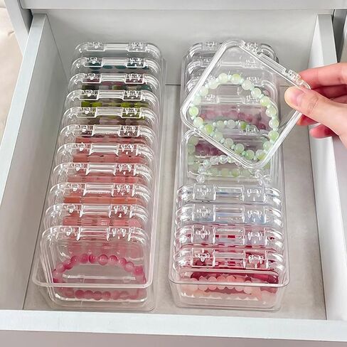 Bracelet Storage Box Clear Acrylic Bracelet Storage Box Convenient Jewelry Display Stand Holder Bangle Container for Multiple Bracelets in Kuwait