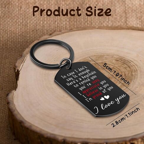Valentines Day Gifts for Boyfriend I'm Proud of You I Love You Drive Safe Keychain for Him Funny Romantic Christmas Anniversary Birthday Gag Sexy Gifts for Him Boyfriend Husband Mens in Kuwait