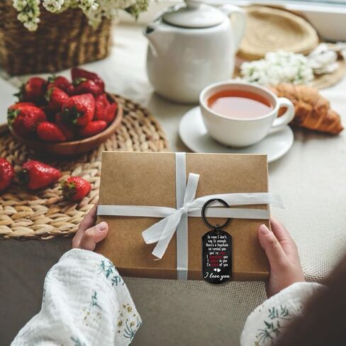 Valentines Day Gifts for Boyfriend I'm Proud of You I Love You Drive Safe Keychain for Him Funny Romantic Christmas Anniversary Birthday Gag Sexy Gifts for Him Boyfriend Husband Mens in Kuwait