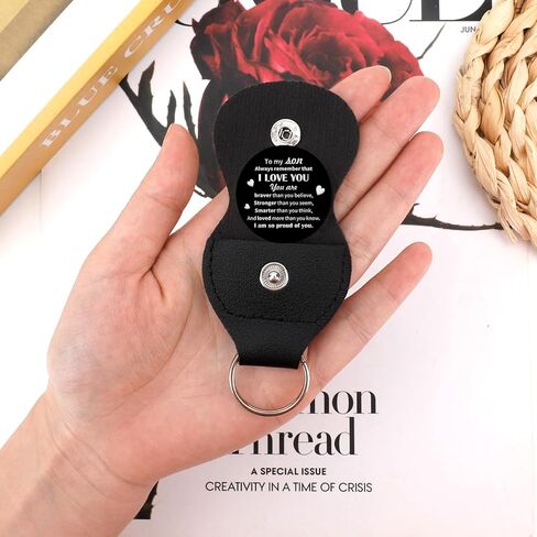 Son Gifts from Mom - Gifts for Son Black Pocket Hug Token With Leather Keychain Father's Day Christmas Birthday Valentines Day Graduation Gift for Sons Adult from Mom Dad Parents in Saudi Arabia