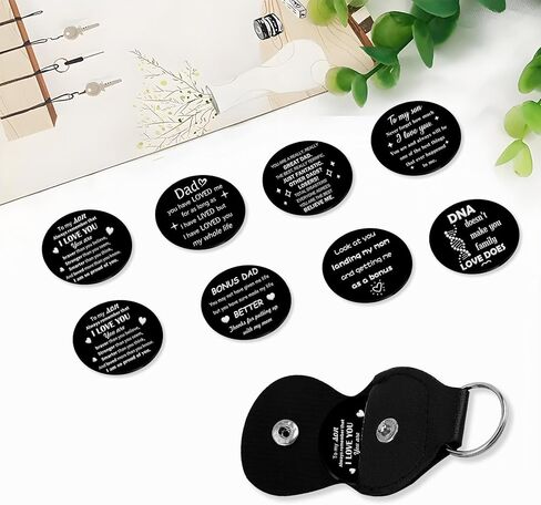 Son Gifts from Mom - Gifts for Son Black Pocket Hug Token With Leather Keychain Father's Day Christmas Birthday Valentines Day Graduation Gift for Sons Adult from Mom Dad Parents in Saudi Arabia