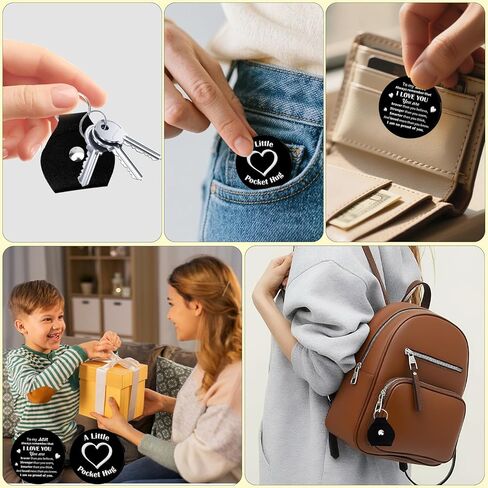 Son Gifts from Mom - Gifts for Son Black Pocket Hug Token With Leather Keychain Father's Day Christmas Birthday Valentines Day Graduation Gift for Sons Adult from Mom Dad Parents in Saudi Arabia