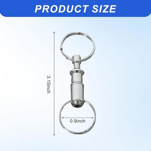 Quick Release Detachable Double Rings Keychain Dual-Ring Pull Apart Key Ring Separate Chains Removable Lock Holder in Saudi Arabia