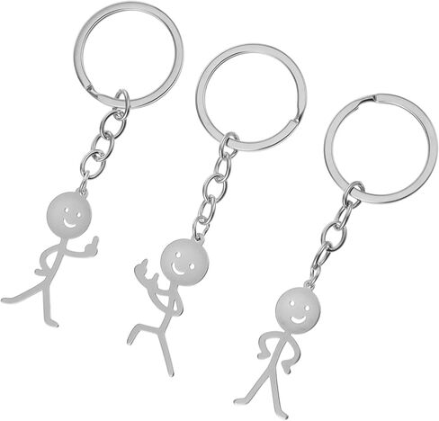 3 Pcs Middle Finger Gifts, Funny Keychain, Funny Gag Gifts for Women Men Adult, Stainless Steel Middle Finger Key Chain, Prank Joke Gift Friendship for Men Women Friends Christmas Valentine in Saudi Arabia