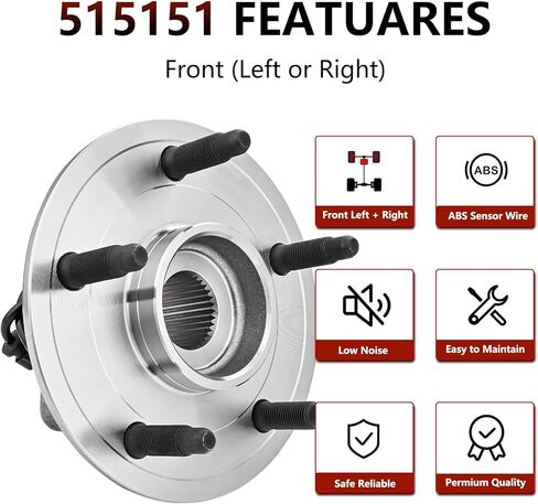 JLEO 515151 Front Wheel Bearing for 2012-2018 Ram 1500,Wheel Hub Assembly for 2019-2022 Ram 1500 Classic 2019-2022 Front Wheel Hub 2012 2013 2014 2015 2016 2017 2018 2019 2020 2021 2022 5 Lug w/ABS in Saudi Arabia