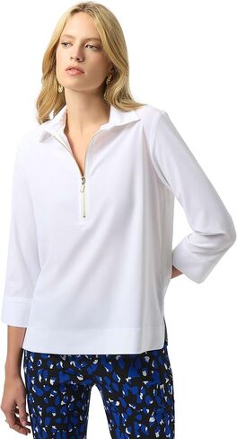 Joseph Ribkoff Women's Stretch Poplin Straight Top in Saudi Arabia