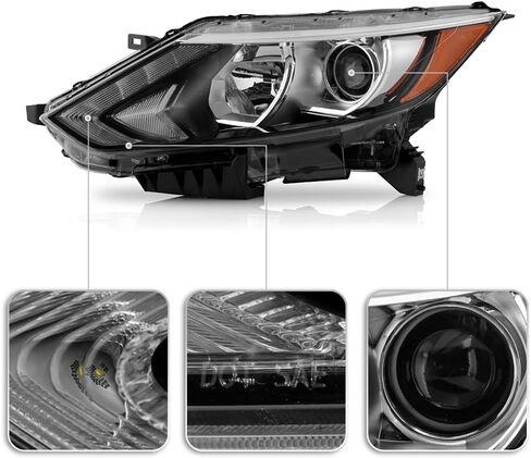 ACANII - For [Halogen Model] 2017 2018 2019 Nissan Rogue Sport LED DRL Projector Headlight Headlamp - Left Driver Side in Saudi Arabia