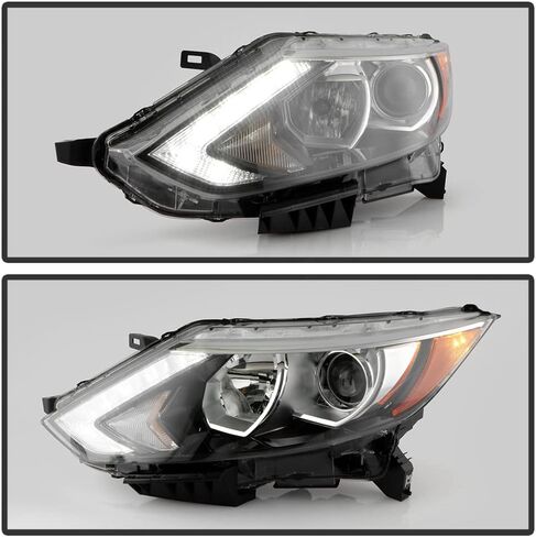 ACANII - For [Halogen Model] 2017 2018 2019 Nissan Rogue Sport LED DRL Projector Headlight Headlamp - Left Driver Side in Saudi Arabia