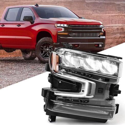 Huray LED Headlight Assembly for Chevy Silverado 2019-2022 - LED DRL Head Lamp Accessory (Passenger Side) in Saudi Arabia