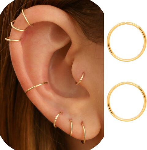 S925 Sterling Silver Gold Dangle Huggie Earrings for Women, 18k Gold Plated Lightweight Dangle Hoop Earrings, Dangling Hinged Small Hoop Earrings with Shine Rhombus Charm in Saudi Arabia