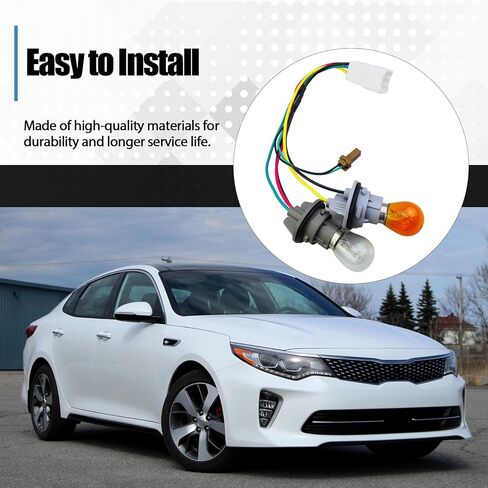 Rear Tail Light Bulb Socket Wire Harness with 2 Light Bulbs Fit for Kia Optima 2016 2017 2018 2019 2020, Tail Light Assembly Replace 92480-D5000QQK in Kuwait