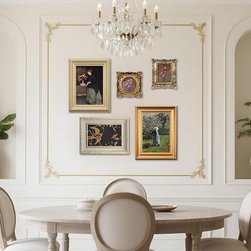 10 Pack Vintage Picture Frames for Wall or Tabletop Display Ornate Vintage Picture Frames Vintage Wall Art for Gallery Bedroom Living Room Antique Photo Frame for Wall Décor in Kuwait