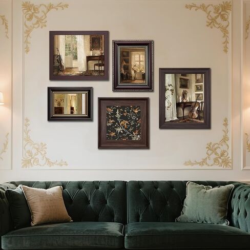 10 Pack Vintage Picture Frames for Wall or Tabletop Display Ornate Vintage Picture Frames Vintage Wall Art for Gallery Bedroom Living Room Antique Photo Frame for Wall Décor in Kuwait