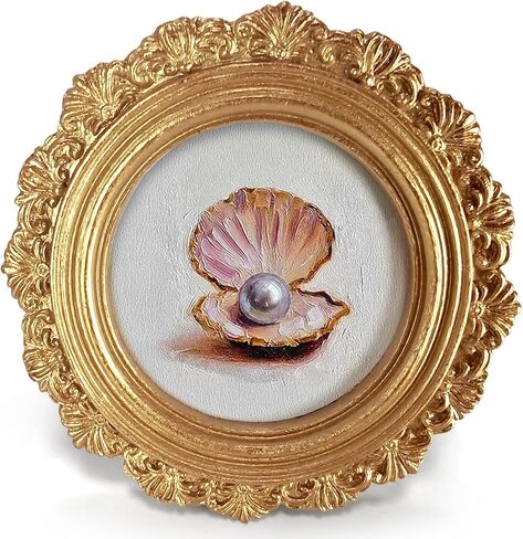 Small Vintage Bird Spring Round Picture Frame Wall Decor, Flower Gold Mini Ornate Photo Frame for TableTop Desk 2.7in Photo, Rustic Farmhouse Framed Artwork for Walls Office Bedroom Shelf in Saudi Arabia