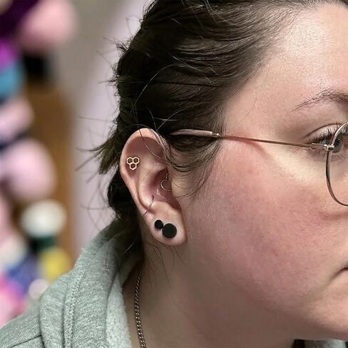 4mm-14mm Mens Womens Stud Earrings Fake Plugs Cheater Illusion Ear Gauges Tunnel 7 Pairs in Kuwait