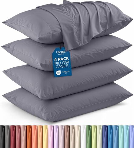 Utopia Bedding Toddler Pillow Cases - 2 Pack - Envelope Closure - Soft Brushed Microfiber Fabric - Shrinkage and Fade Resistant Pillow Covers 14 X 20 Inches (Toddler, White) in Kuwait