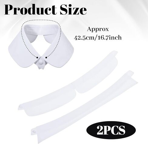 قطعتان من الياقات المزيفة القابلة للفصل، طرازان من الياقات الصناعية للسيدات، ياقات ديكي بيضاء للنساء، بلوزة نصف قميص للفساتين، بلوزة سترة in Kuwait