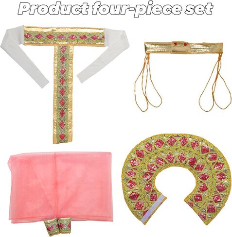 6Pcs Cleopatra Costume Dress Women Egyptian Princess Costume Cleopatra Accessories Halloween Outfit Props in Saudi Arabia