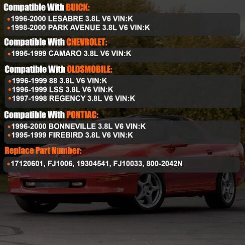 1995-2000 6 قطع من محاقن الوقود متوافقة مع Buick Park Avenue LeSabre 96-00، شيفروليه كامارو 95-99، Oldsmobile 88 LSS Regency 96-99، Pontiac Bonneville Firebird 95-00 3.8L V6 استبدال 17120601 FJ1006 in Saudi Arabia