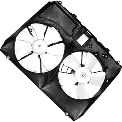 Dual Radiator and Condenser Fan Assembly Replacement 16361-0A150, 16363-0A130, 16361-0A200 for Toyota Sienna 2004 2005 1 Piece in Saudi Arabia
