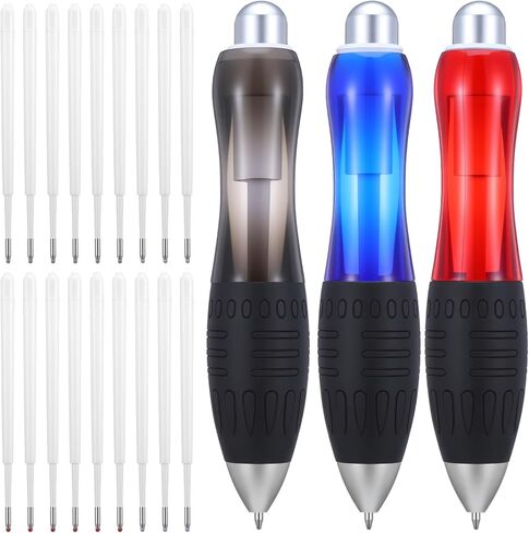 21 Pcs Big Fat Pens Aids Writing, Heavy Weighted Pen Large Wide Grip Pen for Tremor Arthritis Low Grip Strength Parkinson Carpal Tunnel (3 Pens + 18 Refills) in Saudi Arabia