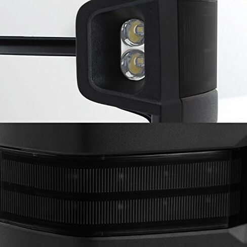 AKKON - For 07-13 Chevy Silverado Smoke Extendable Towing Power Heated Function Side Mirrors Left + Right Pair in Saudi Arabia